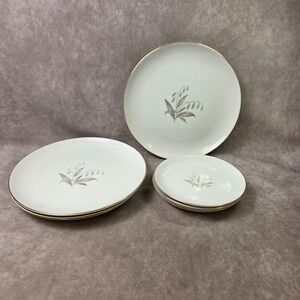 Kaysons Fine China Golden Rhapsody 8 Piece Set Dinner & Dessert Plates Japan